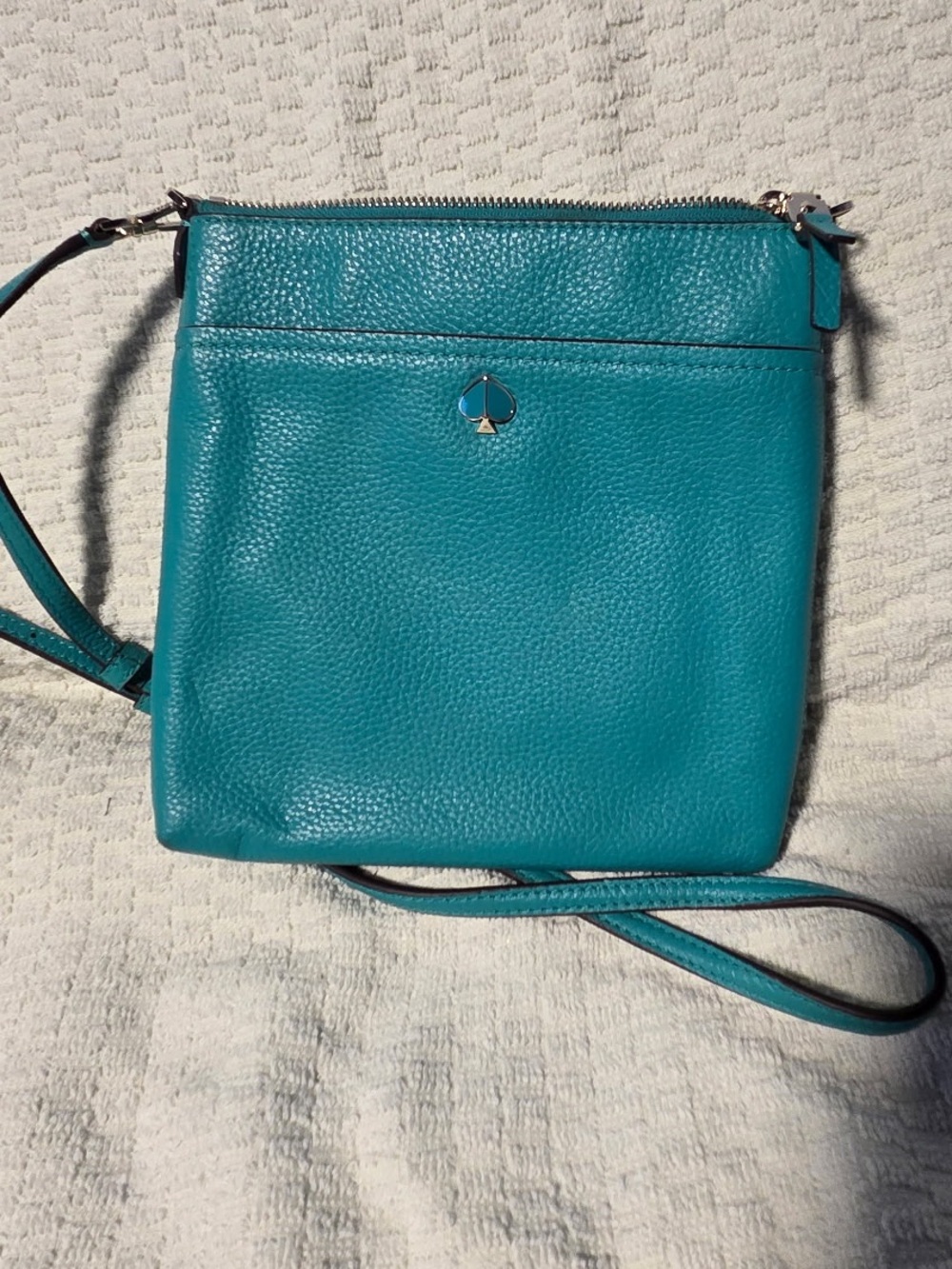 kate spade Teal Pebbled Leather Crossbody Bag